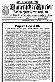 Fremdenblatt: press, magazines / journals, Bayerischer Kurier