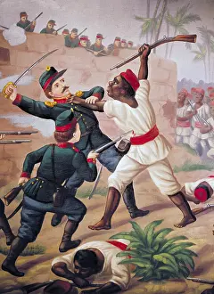 Afroamerican: press/media, canstora, tablet, The heroic deed