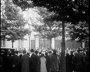 Morrow: Press and Members of Public Waiting for Charles