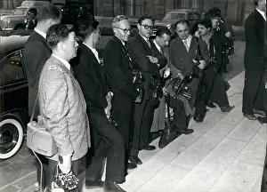 Coty: Press photographers waiting outside Elysee Palace, Paris