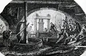 1853: Pressing olives, Paris, 1853