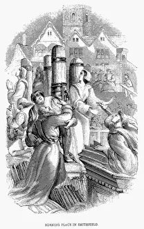 Smithfield: A priest, 4 laymen and 2 women burned at the stake