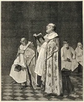 Domine: A Priest sings at the end of mass