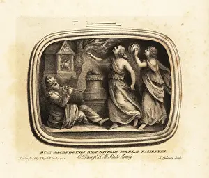 Cymbals: Two priestesses making an offering to Cybele