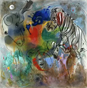 Deakin: Primal Feast ' with zebras and flowers