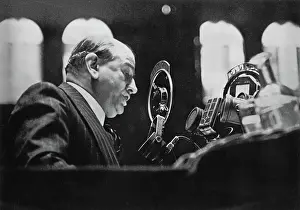 Conventions: Prime minister Daladier delivering a speech