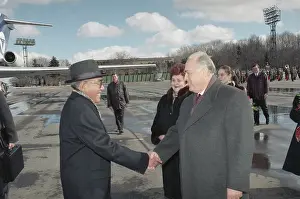 Welcomed: Prime Minister of Mongolia Puntsagiyn Jasray Visits