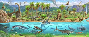 Pterosaur: Primeval scene with dinosaurs and prehistoric