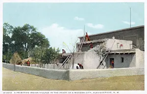 Primitive Indian village, Albuquerque, New Mexico, USA