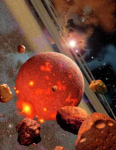 Smashing: The primordial Earth being formed by asteroid-like bodies