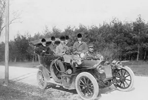 Equitation: Prince Adalbert of Bavarian in car, 1906