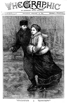 Splendour: Prince Alfred skating with his bride