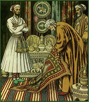 Bilibin: Prince Ali Buys Carpet