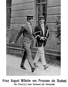 Stroll: Prince August Wilhelm of Prussia as a student, 1909