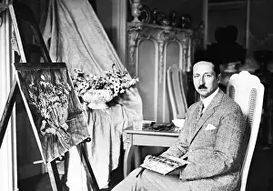 Easel: Prince August Wilhelm of Prussia in the studio, 1927
