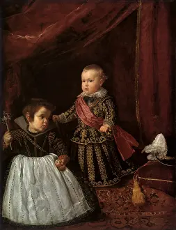 Velazquez: Prince Baltasar Carlos with a Dwarf, by Velazquez