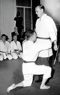 Judo: Prince Bernhard of Lippe-Biesterfeld doing judo