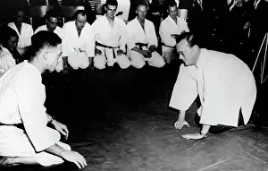 Vollenhoven: Prince Bernhard of Lippe-Biesterfeld with judo group