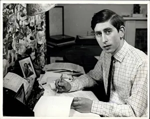 Unpublished: Prince Charles in his study at Cambridge University