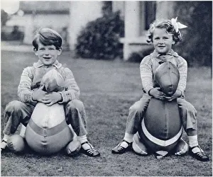 Coppins: Prince Edward and Princess Alexandra playing