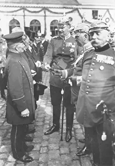 Grossbeeren: Prince Eitel Friedrich with veterans, 1913