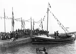 Lifebelt: Prince George naming the new lifeboat, Walton, Essex