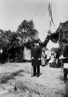 Account: Prince Herbert von Bismarck at the foundation stone of the p