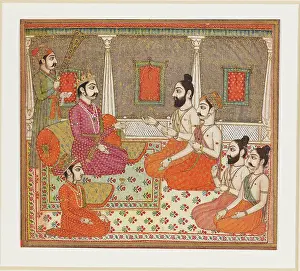 Brahmin: Prince with holy men or Brahmins