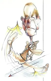 Slipping: Prince Philip caricature