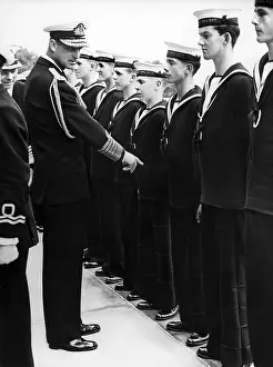 Prince Philip inspecting Naval Cadets, Windsor Castle