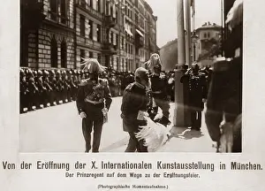 Koenigsplatz: Prince Regent Luitpold at the opening of the 10th Intern