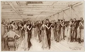 Grineau: Prince of Wales at a passengers dance on board Arlanza