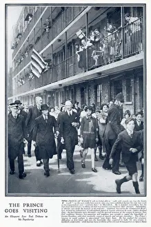 Lambeth: Prince of Wales visiting the East End 1927