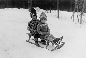Grandsons: Princes Gustav Aldolf and Sigvard of Sweden