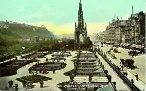 Princes: Princes St & Sir Walter Scott's Monument, Edinburgh, Midloth