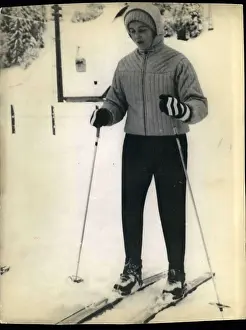 Gstaad: Princess Alexandra skiing at Gstaad