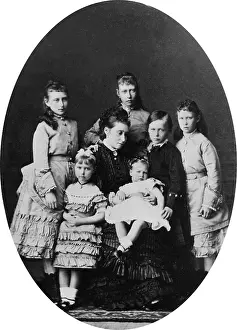 Succumbed: Princess Alice with her children