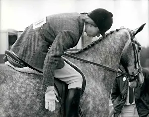 Patting: Princess Anne on Collingwood in show jumping event