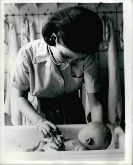Bathes: Princess Anne-Marie of Denmark in training