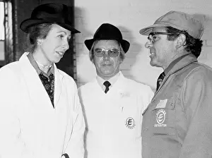 Dairies: Princess Anne visiting Express Dairies
