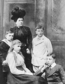 Carisbrooke: Princess Beatrice with her Battenberg children