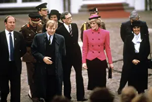Christlich: Princess Diana meets Eberhard Diepgen during her visit to We