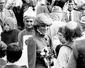 Columb: Princess Diana visiting St Columb, Cornwall