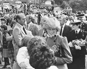 Columb: Princess Diana visiting St Columb, Cornwall