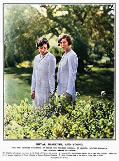 Iln - Consolidated Archive Holdings Ltd (colourised): Princess Elizabeth and Marina of Greece