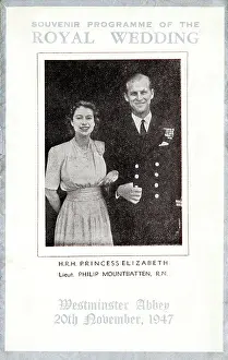 Lieut: Princess Elizabeth and Philip Mountbatten, royal wedding