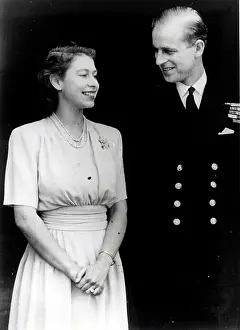 Privately: Princess Elizabeth and Philip Mountbatten engaged