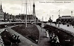 Blackpool: Princess Gardens & Promenade, Blackpool, Lancashire