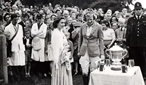 Princess Margaret and Daphne Lakin with Challenge Cup