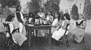 Addlestone: Princess Mary Homes, Addlestone, Surrey - Making stockings